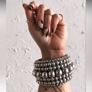 NWT Pebby Forevee Zephyr Statement Cuff Bracelet Silver